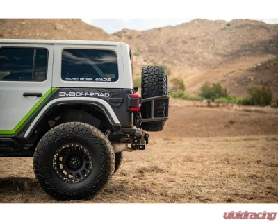 DV8 Off-Road Body Mounted Tire Carrier for Jeep Wrangler JL 2018-2025, Fits Tires Up to 40x13.50 - TCJL-14