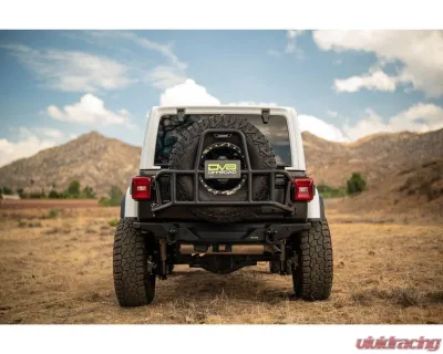 DV8 Off-Road Body Mounted Tire Carrier for Jeep Wrangler JL 2018-2025, Fits Tires Up to 40x13.50 - TCJL-14