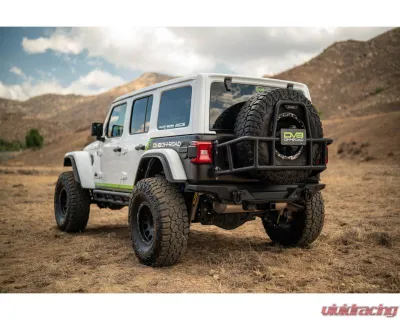 DV8 Off-Road Body Mounted Tire Carrier for Jeep Wrangler JL 2018-2025, Fits Tires Up to 40x13.50 - TCJL-14