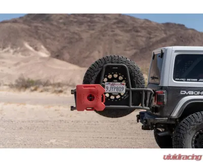 DV8 Off-Road Body Mounted Tire Carrier for Jeep Wrangler JL 2018-2025, Fits Tires Up to 40x13.50 - TCJL-14