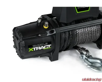 DV8 Off-Road Xtract 12,000 lb Winch with Synthetic Rope, Relocatable Solenoid Box, 80 ft Line - WB12K-SR