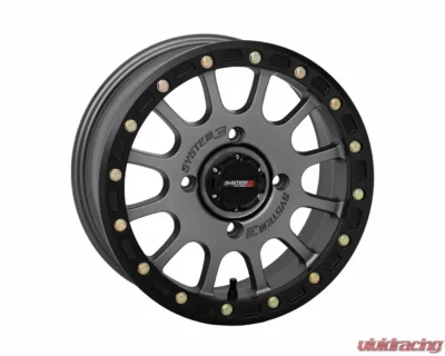 System 3 Off-Road SB-5 Beadlock Wheel 15x10 4x156 5+5 -5mm Gunmetal Grey | Black - 15S3-56561