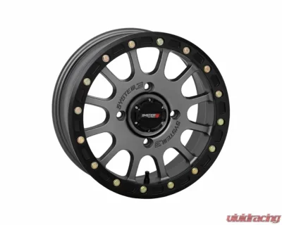 System 3 Off-Road SB-5 Beadlock Wheel 15x10 4x137 5+5 -5mm Gunmetal Grey | Black - 15S3-56371