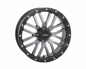 System 3 Off-Road ST-3 Simulated Beadlock Wheels 20x6.5 4x137 4+2.5 10mm Gunmetal Grey | Black