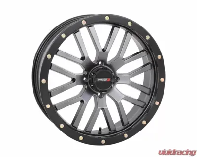 System 3 Off-Road ST-3 Simulated Beadlock Wheels 20x6.5 4x156 4+2.5 10mm Gunmetal Grey | Black - 20S3-1556