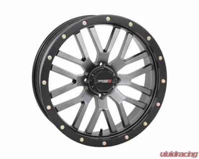 System 3 Off-Road ST-3 Simulated Beadlock Wheels 22x6.5 4x137 4+2.5 10mm Gunmetal Grey - 22S3-1537