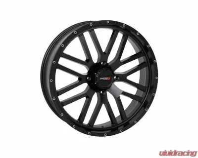 System 3 Off-Road ST-3 Simulated Beadlock Wheels 24x6.5 4x137 4+2.5 10mm Matte Black - 24S3-1137