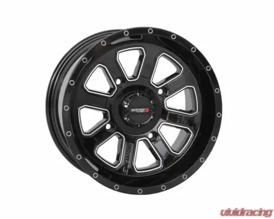 System 3 Off-Road ST-4 Aluminum Wheels 14x7 4x110 2+5 -47mm Black | Machined - 14S3-4111