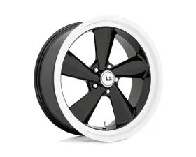 US Mag 1PC U136 TS Wheel 22x9 5x127 | 5x5 15mm Gloss Black w/Diamond Cut Lip