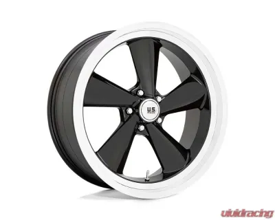 US Mag 1PC U136 TS Wheel 22x9 5x5.0 15mm Gloss Black w/Diamond Cut Lip - U13622907355R