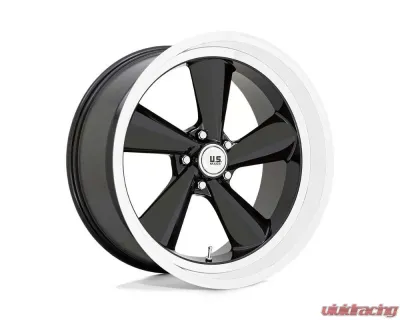 US Mag 1PC U136 TS Wheel 22x10.5 5x5.0 0mm Gloss Black w/Diamond Cut Lip - U13622057357R