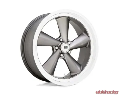 US Mag 1PC U137 TS Wheel 22x9 5x5.0 15mm Anthracite w/Diamond Cut Lip - U13722907355R