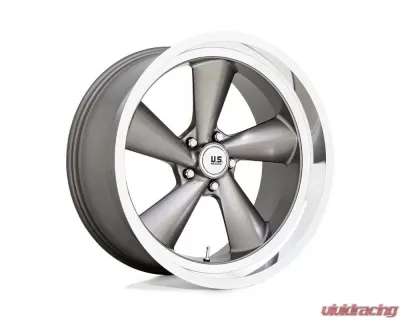 US Mag 1PC U137 TS Wheel 22x10.5 5x5.0 0mm Anthracite w/Diamond Cut Lip - U13722057357L