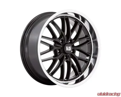 US Mag 1PC U138 Santa Cruz Wheel 22x10.5 5x127 | 5x5 0mm Gloss Black w/Diamond Cut Lip - U13822057357