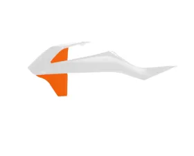 Acerbis Radiator Shroud White/Orange Gas Gas MC85 | KTM SX85 2018-2023