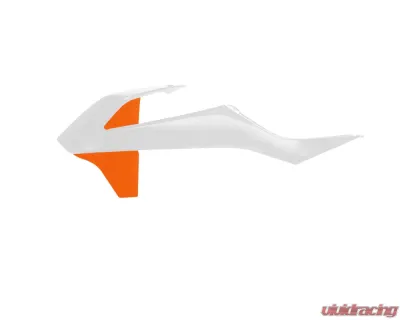 Acerbis Radiator Shroud White/Orange Gas Gas MC85 | KTM SX85 2018-2023 - 2685966813