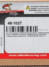All Balls Racing OE Replacement Air Filter Yamaha YFM 250 | 400 1999-2012                                     - 48-1027 - Image 4