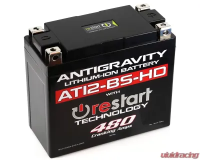 Antigravity 480 Cranking Amps AT12BS Heavy-Duty Lithium Battery w/Re-Start - AG-AT12BS-HD-RS