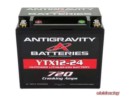 Antigravity YTX12-24 Left Side Negative Terminal Lithium Battery - AG-YTX12-24-L