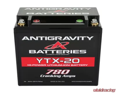 Antigravity XPS YTX20 Left Side Negative Terminal Lithium Battery - AG-YTX20-L