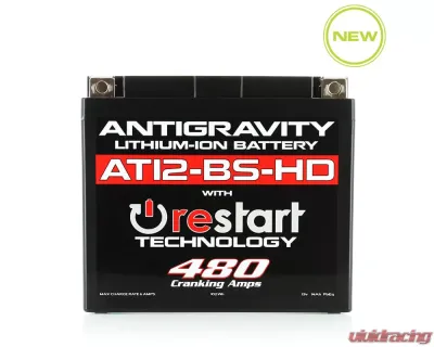 Antigravity 480 Cranking Amps AT12BS Heavy-Duty Lithium Battery w/Re-Start - AG-AT12BS-HD-RS