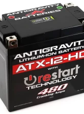 Antigravity 480 Cranking Amps ATX12 Heavy-Duty Lithium Battery w/Re-Start                                     - AG-ATX12-HD-RS - Image 2