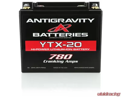 Antigravity XPS YTX20 Left Side Negative Terminal Lithium Battery - AG-YTX20-L