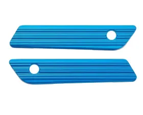 Arlen Ness 10-Gauge Blue Saddlebag Latch Covers Harley Davidson FLT Touring | Bagger 2014+