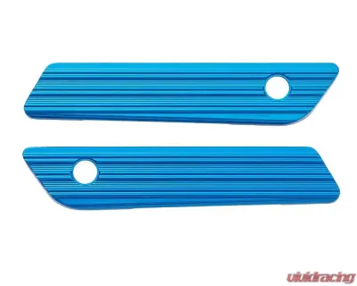 Arlen Ness 10-Gauge Blue Saddlebag Latch Covers Harley Davidson FLT Touring | Bagger 2014+ - 03-604