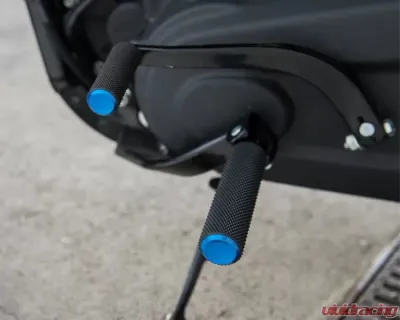 Arlen Ness Knurled Driver Blue Footpegs Harley Davidson Softail | Pan America | LiveWire | Sportster S 2018+ - 07-950