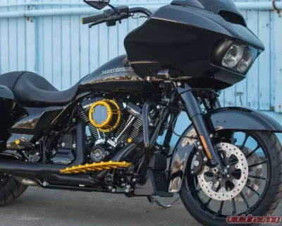 Arlen Ness Knurled Driver Gold Footpegs Harley Davidson Softail | Pan America | LiveWire | Sportster S 2018+ - 07-952
