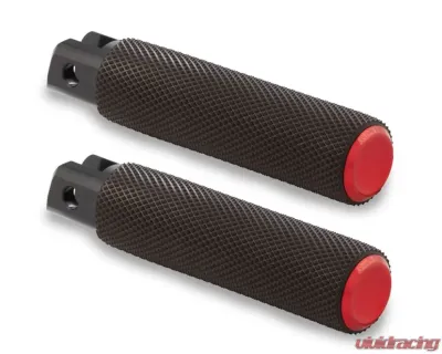 Arlen Ness Knurled Passenger Red Footpegs Harley Davidson Softail 2018+ - 07-955