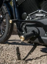 Arlen Ness Air Trax Passenger Brass Footpegs Harley Davidson Softail 2018+                                     - 07-968 - Image 3