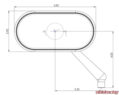 Arlen Ness Forged Oval Gold Right Side Mirror - 13-178