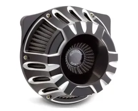 Arlen Ness Deep Cut Inverted Series Black Air Cleaner Kit Harley Davidson XL Sportster 1991+