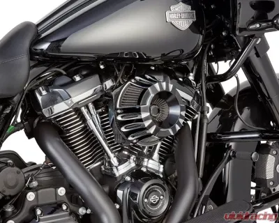 Arlen Ness Deep Cut Inverted Series Black Air Cleaner Kit Harley Davidson XL Sportster 1991+ - 18-931