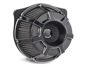 Arlen Ness Beveled Inverted Series Black Air Cleaner Kit Harley Davidson Twin Cam 2000-2017