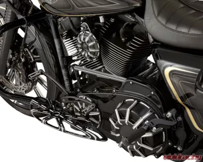 Arlen Ness 10-Gauge Driver and Passenger Black Floorboards Harley Davidson FL Softail 2018+ - 410-005