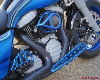 Arlen Ness MX Blue Floorboards Harley Davidson FL Softail Models (M8 Engine) 2018+ - 410-009
