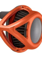 Arlen Ness Clear Tear Sucker Orange Air Cleaner Kit Harley Davidson Twin Cam 2000-2017                                     - 600-002 - Image 3