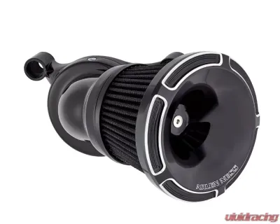 Arlen Ness Beveled Velocity Black Air Cleaner Cover - 601-002