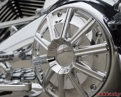 Arlen Ness 10-Gauge Chrome Derby Cover Harley Davidson FLT Touring | Bagger 2016+ - 700-001