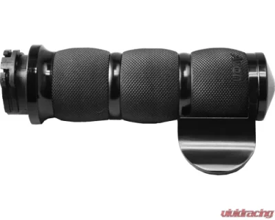 Avon Grips Black Air Cushioned Grips w/Cable Throttle Boss - AIR-90-ANO-BOSS