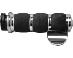 Avon Grips Chrome Air Cushioned Grips w/Cable Throttle Boss