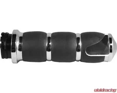 Avon Grips Chrome Velvet Air Anonized Grips w/Cable Throttle Boss - AIR-93-BOSS