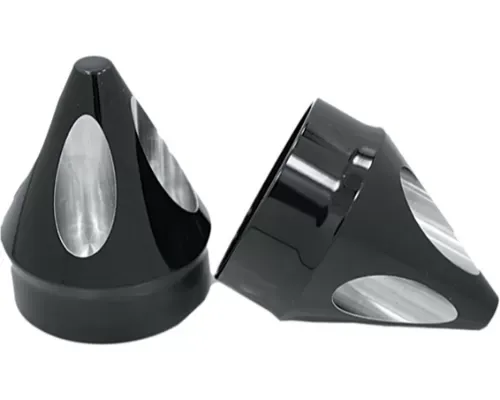 Avon Grips 1" Black Spike Axle Nut Cover - AXL-SPK-ANO