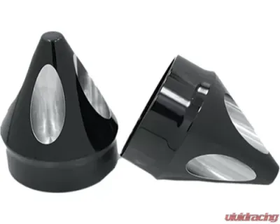 Avon Grips 1" Black Spike Axle Nut Cover - AXL-SPK-ANO