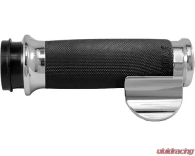 Avon Grips Chrome Custom Contour Anonized Grips w/FBW Throttle Boss - CC-85-CH-BO-FLY