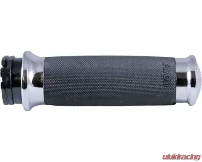 Avon Grips Chrome Custom Contour Anonized Grips w/Cable Throttle - CC-85-CH