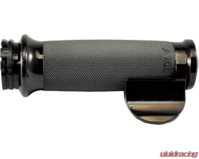 Avon Grips Black Custom Contour Anonized Grips w/Cable Throttle Boss - CC-86-ANO-BOSS
